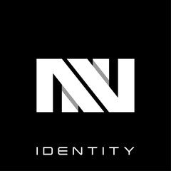 Initial NN Geometric Monogram Business Simple Icon Logo