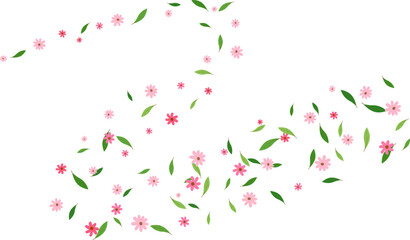 Flying daisy flower element decoration freshening in nature background refreshing season