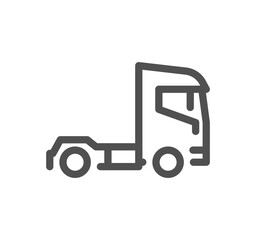 Naklejka premium Truck logistics related icon outline and linear vector. 