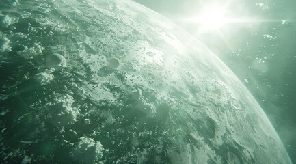 Naklejka premium earth and moon