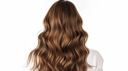 Fototapeta premium a woman with long wavy hair