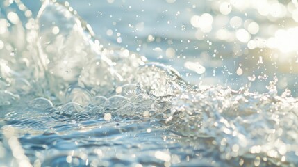 Close-up of tranquil water surface with gentle waves and sparkling light