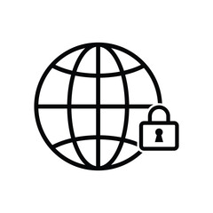 global network secure icon vector design concept