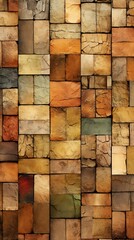 Mosaic tiles in earth tones, pattern, Random, Rustic and vintage look for ceramics