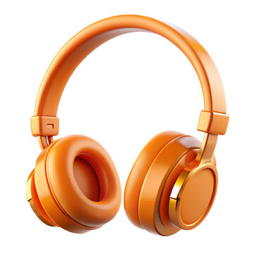 Isolated 3D render illustration of a headphone headset icon
