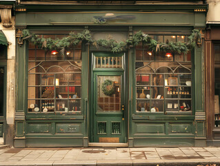 vintage style English storefront boutique