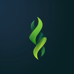 Obraz premium Abstract Green Energy Logo Vector Art