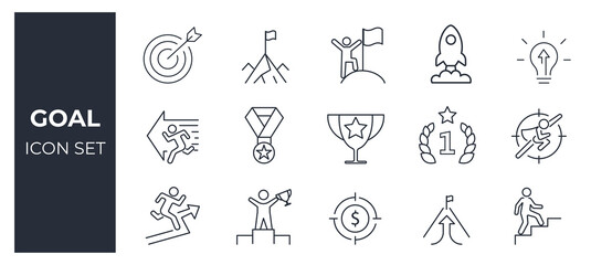 Goals and achievement  icon