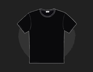 Blank black t-shirt template