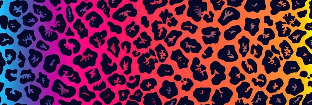leopard print pattern background neon colors