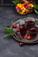 Fresh cherry juice. Summer drink