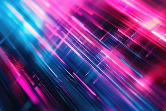 Pink and blue abstract design with parallel lines