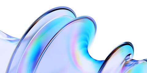 Abstract glass shape, 3d render