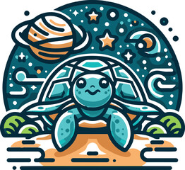 turtle on the planet