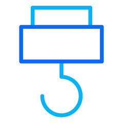 Crane line duotone icon vector for mobile app, website, logo and presentation design.