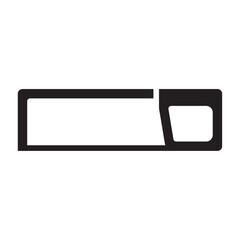 Hacksaw solid icon vector for mobile app, website, logo and presentation design.