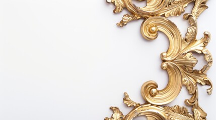 Ornate gold frame against a white background