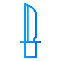 Knife line gradient icon vector for mobile app, website, logo and presentation design.