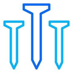 Nails line duotone icon vector for mobile app, website, logo and presentation design.