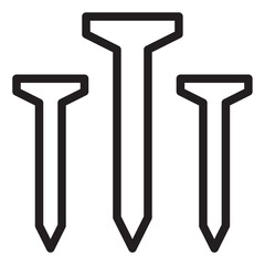 Construction Tool icon_Nails outline