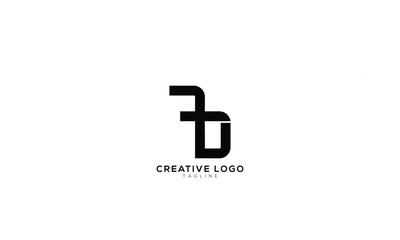 FD DF Abstract initial monogram letter alphabet logo design