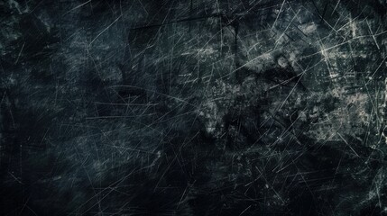 Grunge black scratched background with old film effect
