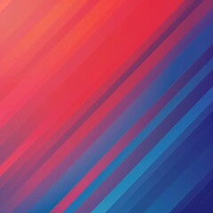 Obraz premium Elegant diagonal stripes with blue to red gradient transition flat design