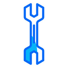Spanner line duotone icon vector for mobile app, website, logo and presentation design.