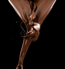 liquid chocolate splash flow