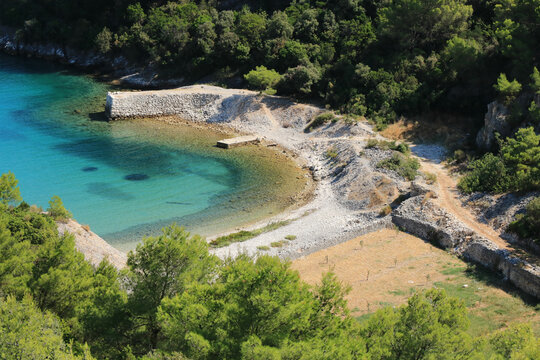 konopljikova beach near Postira, island Brac, Croatia
