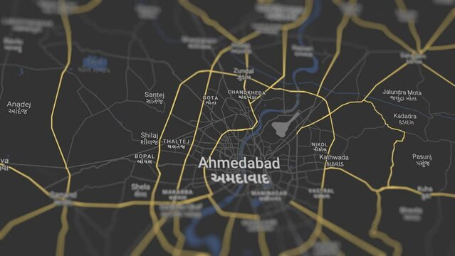 Ahmedabad Map India, Slider Shot