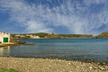 Obraz premium Scenic View of Cala Sa Mesquida, Menorca