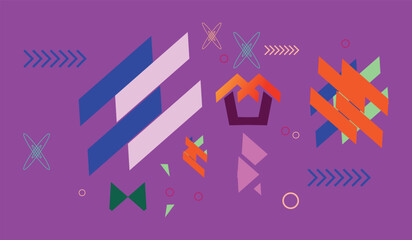 Abstract geometric elements, shapes and Vector shapes