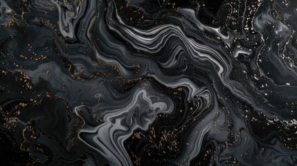 Fototapeta premium Black And Gray. Classy Vintage Design with Marbled Texture on Dark Background
