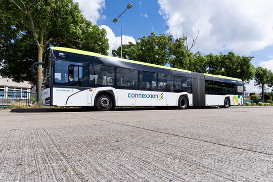 Den Helder, Netherlands -June 5, 2024: Connexxion Solaris Urbino 18 articulated bus