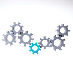gears on white background