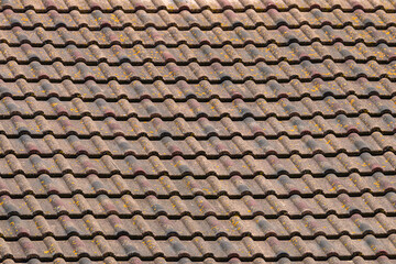  Old roof tiles closse up
