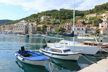 Obraz premium port of Pucisca, island Brac, Croatia