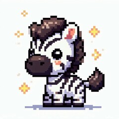 Obraz premium pixel art zebra