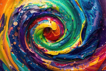 A vibrant and abstract depiction of swirling colors, perfect for art-related or creative projects