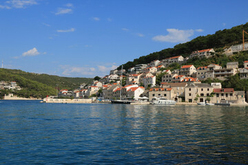 Naklejka premium view on Pucisca, island Brac, Croatia