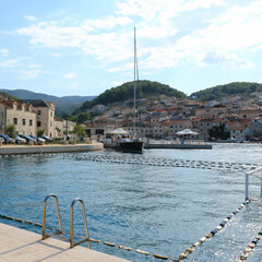 swimming place in Pucisca, island Brac, Croatia