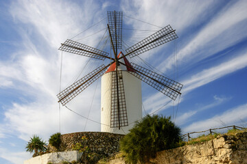 Historic Sant Lluis Windmill in Menorca