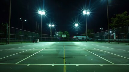 outdoor sports court with high-intensity