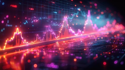 Fototapeta premium Abstract Stock Market Visualization
