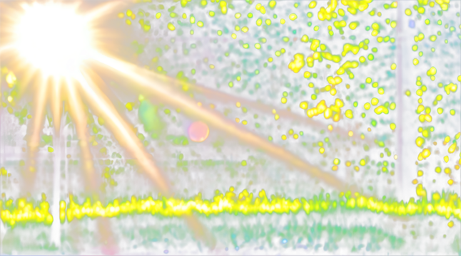 Abstract sunrays, sunburst and light effect on white background