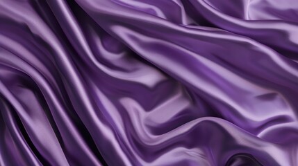 Obraz premium Close-up of draped royal purple silk satin fabric