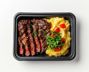 Grilled Steak and Mashed Potatoes Meal Prep