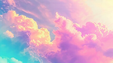 Fototapeta premium Pastel cloudscape at sunset