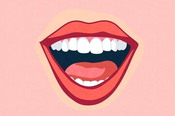 Ideal smile displaying healthy white teeth for odontology themes
